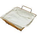 PANIER A PAIN METAL COULEUR OR 23X23X7 CM