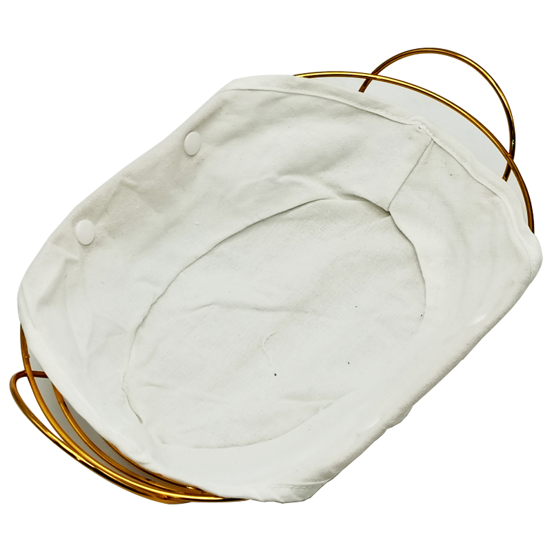 PANIER A PAIN METAL COULEUR OR 30X20X7 CM