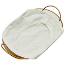 PANIER A PAIN METAL COULEUR OR 30X20X7 CM