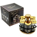 SET 6 POT EPICE VERRE AVEC SUPPORT 17X17 CM COULEUR OR