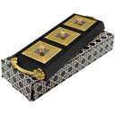 Set Déco 3 compartiments 41x15 cm modèle or matière plastique