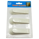 SET 3 STOP PORTES 9 CM PLASTIQUE BLANC