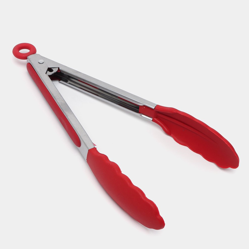 PINCE A SALADE METAL + PLASTIQUE 26 CM COULEUR MIX ROUGE / VERT