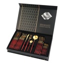 COFFRET 24 PIECES COULEUR MIX ROUGE / VERT