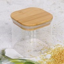 POT VERRE BOROSILICATE 6X8 CM COUVERCLE BAMBOO