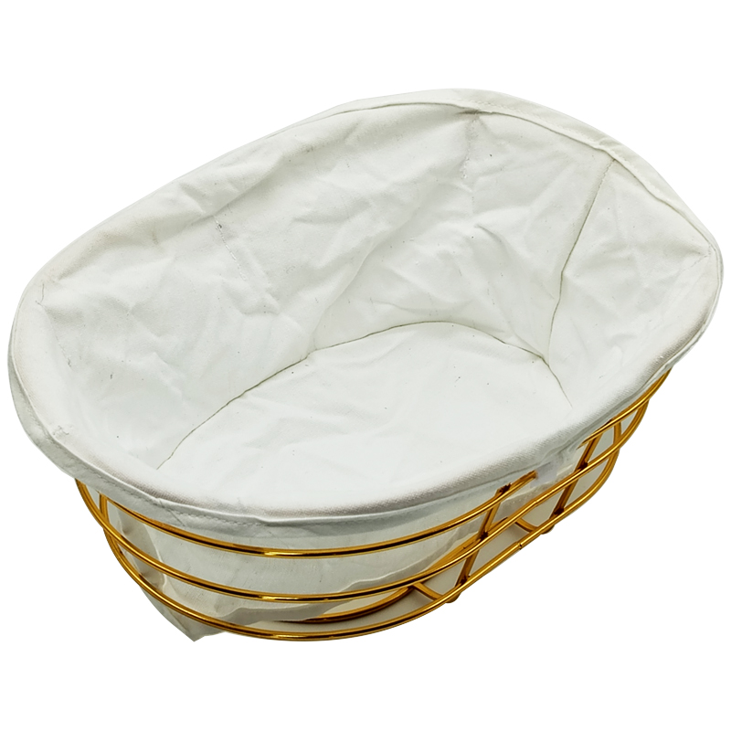 PANIER A PAIN METAL 28X20X11 CM MODELE OR