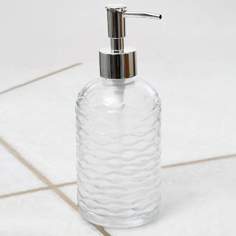 Distributeur savon en verre 350 ML transparent