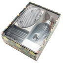 Set salle de bain 3 pièces en verre couleur gris