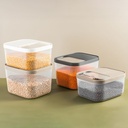BOITE RANGEMENT ALIMENT SEC XXL 12 LITRES COULEURS MIX GRIS / BLANC / BEIGE