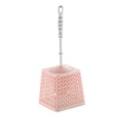 BROSSE WC 14X14X41 CM MIX GRIS/BLANC/ROSE