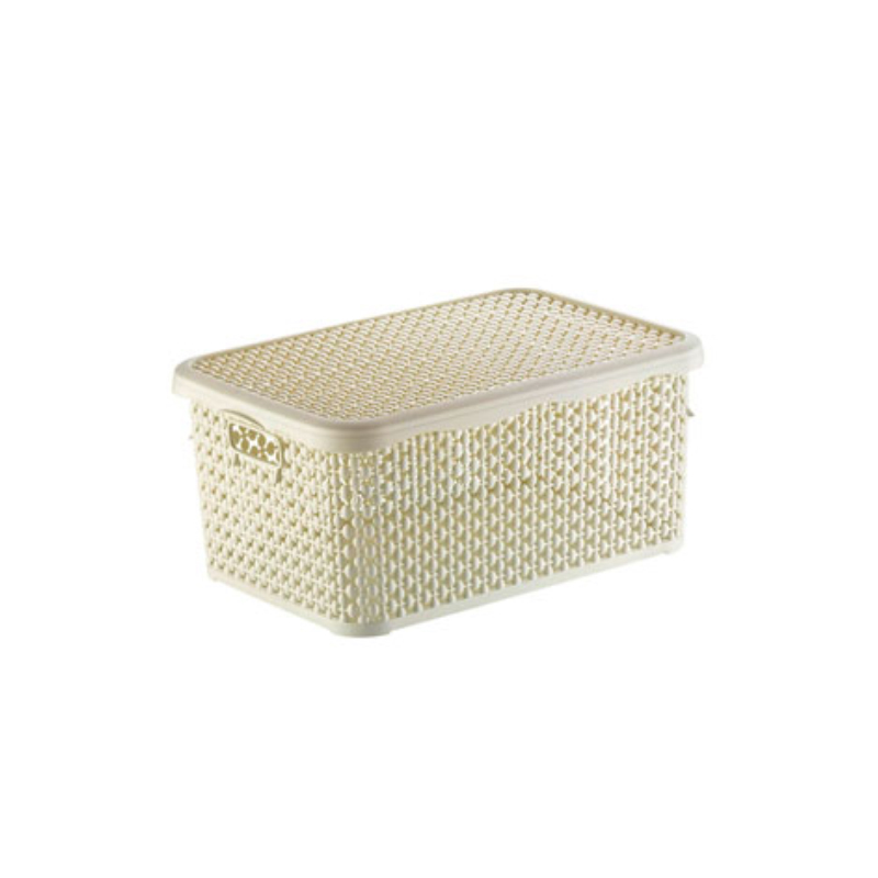 BOITE RANGEMENT 1.25 LITRES MIX GRIS/BLANC/ROSE