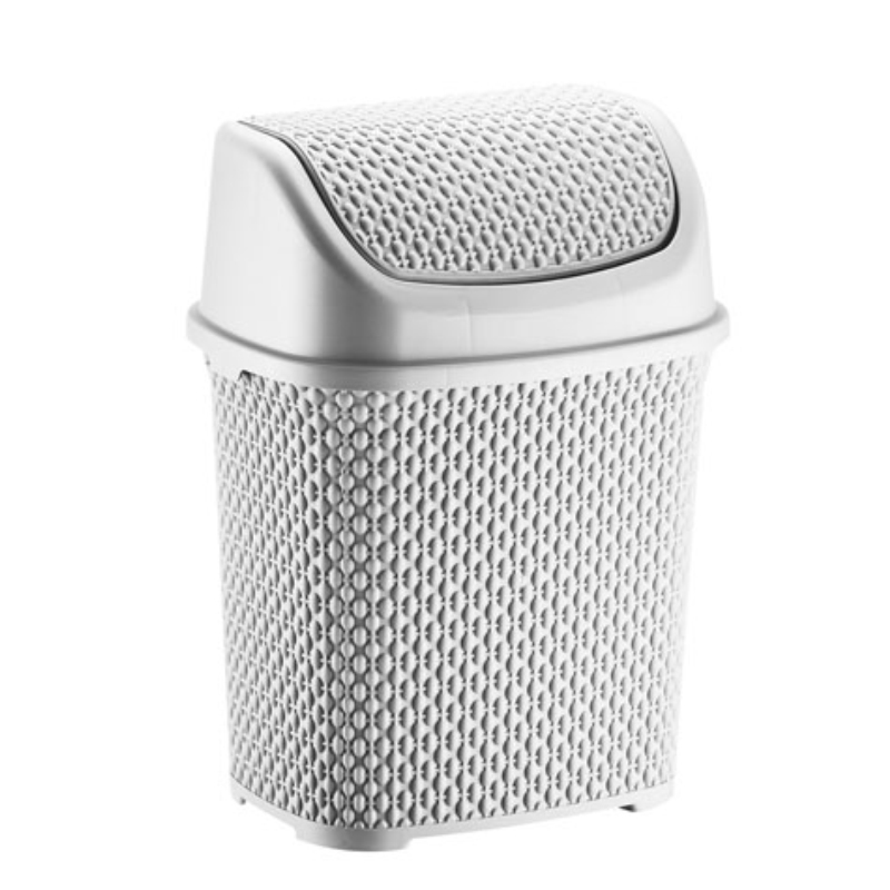 POUBELLE 6 LITRES MIX BEIGE/GRIS/BLANC/ROSE
