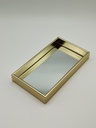 Plateau déco mirroir 29,5 x 16,5 cm modèle or