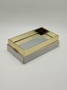 Plateau déco mirroir 29,5 x 16,5 cm modèle or