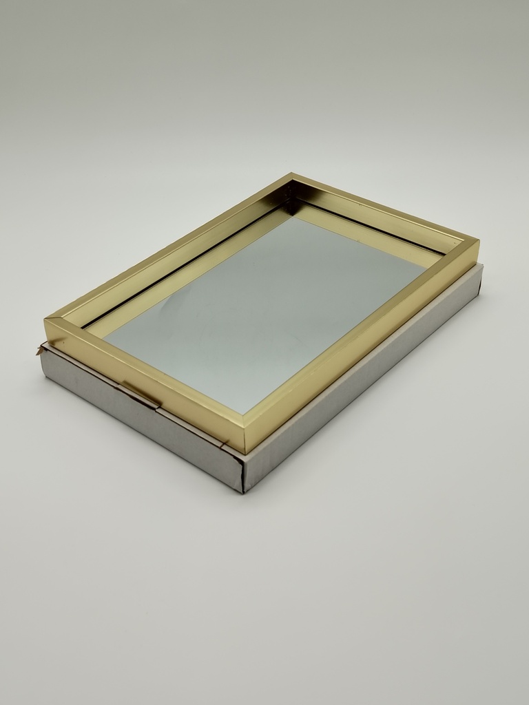 Plateau déco mirroir 30 x 20 cm modèle or