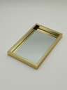 Plateau déco mirroir 27 x 17 cm modèle or