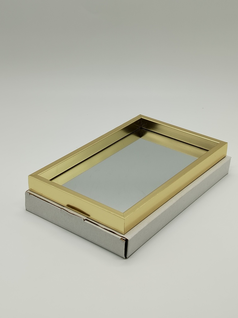 Plateau déco mirroir 27 x 17 cm modèle or