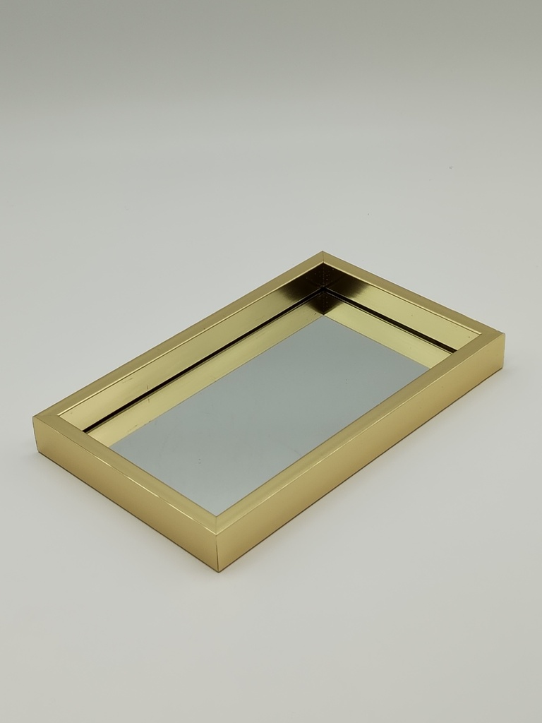 Plateau déco mirroir 23 x 14 cm modèle or
