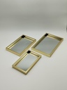 Set 3 plateaux déco mirroir 30x20 / 27x17 / 23x14 cm