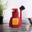SET DISPENSEUR SAVON + BROSSE MIX GRIS/ROSE/ROUGE/CREME