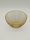 Panier à fruit métal modèle or 25x15 cm 