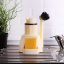 SET DISPENSEUR SAVON + BROSSE MIX GRIS/ROSE/ROUGE/CREME
