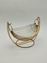 Panier à fruit métal modèle or 27x21x21 cm 