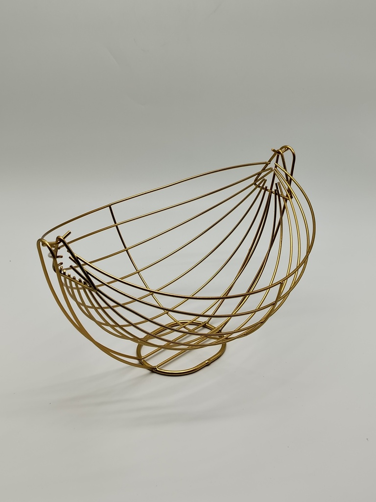 Panier à fruit métal modèle or 36x28x21 cm 
