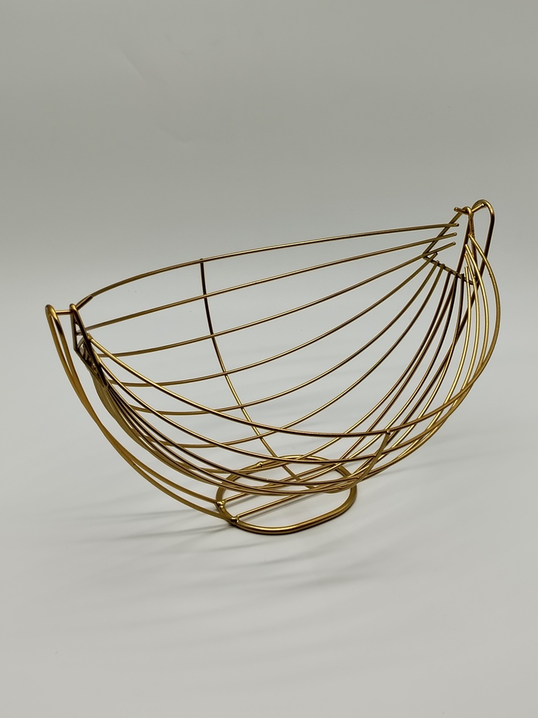 Panier à fruit métal modèle or 36x28x21 cm 