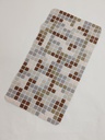 Tapis de bain 66x34 cm Mix couleur vert / noir / marron / blanc