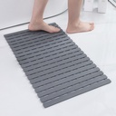 Tapis de bain 69x37 cm Mix couleur vert / gris / marron / blanc