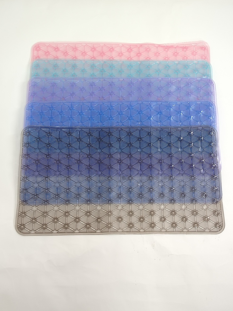 Tapis de bain 66x36 cm Mix couleur blanc / rose / gris / marron