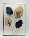 Cadre mural déco métal 60*40 cm couleur or