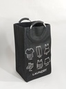 Bac à linge poignée métal 54*30 cm couleur noir