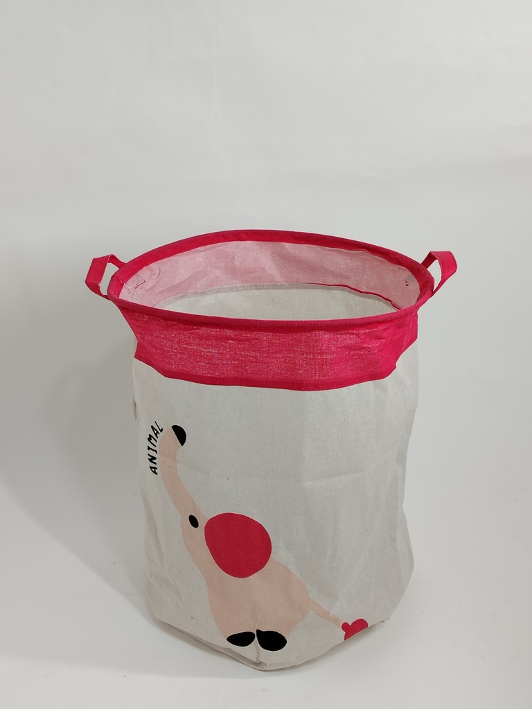 Bac à linge enfant 50*40 cm couleur mix orange / rose / noir