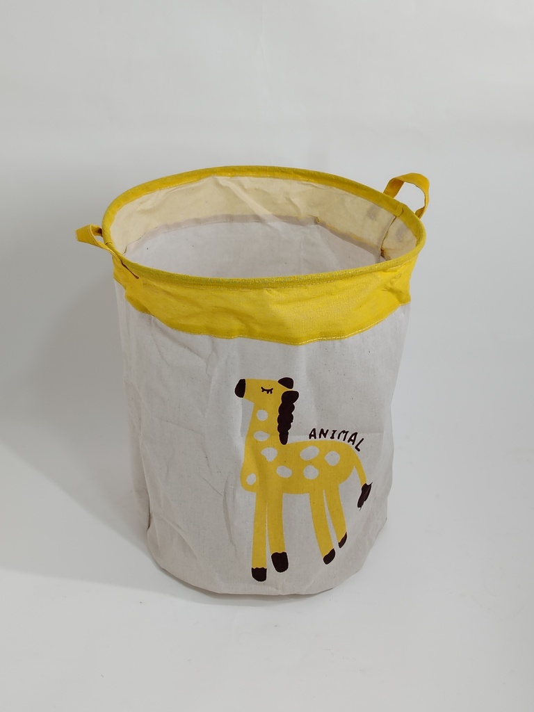 Bac à linge enfant 50*40 cm couleur mix orange / rose / noir