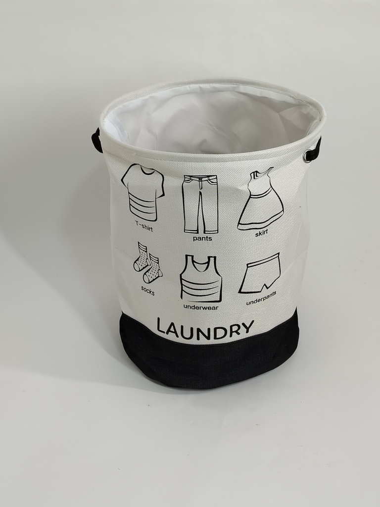 Bac à linge 42*35 cm mix couleur blanc - gris