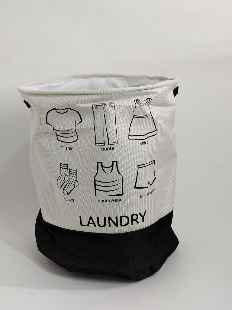 Bac à linge 50*40 cm mix couleur blanc - gris