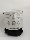 Bac à linge 50*40 cm mix couleur blanc - gris