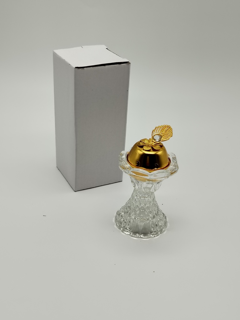 Bruleur encent métal 12*6 cm modèle or