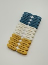 Pince à linge 24 pièces plastique couleurs bleu / blanc / jaune