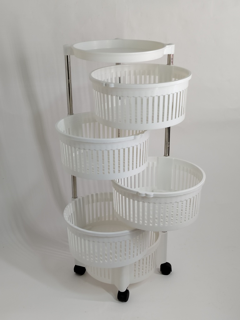 Etagère rangement cuisine 5 niveaux 84*31 couleur blanc 