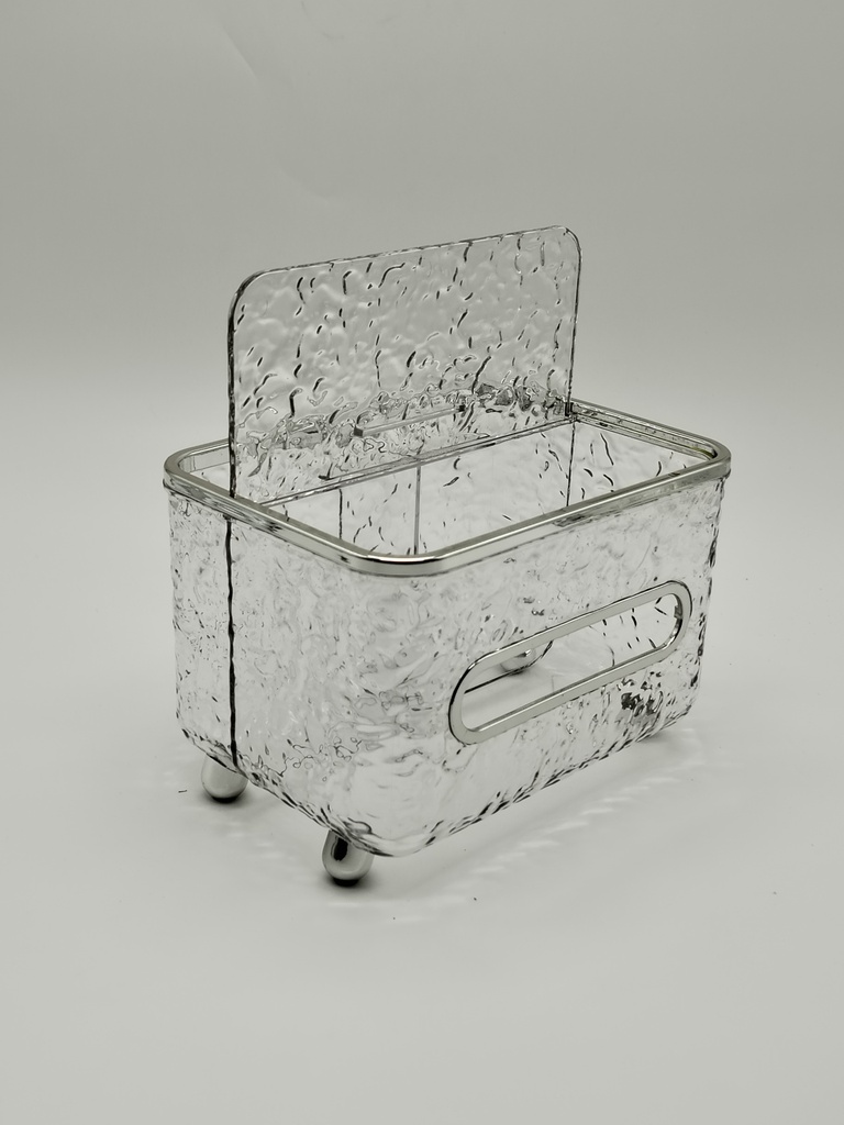 Boite à mouchoir plastique 18,5*13,5/13 cm transparent
