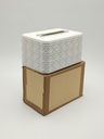 Boite à mouchoir plastique 19*12/10cm couleur blanc