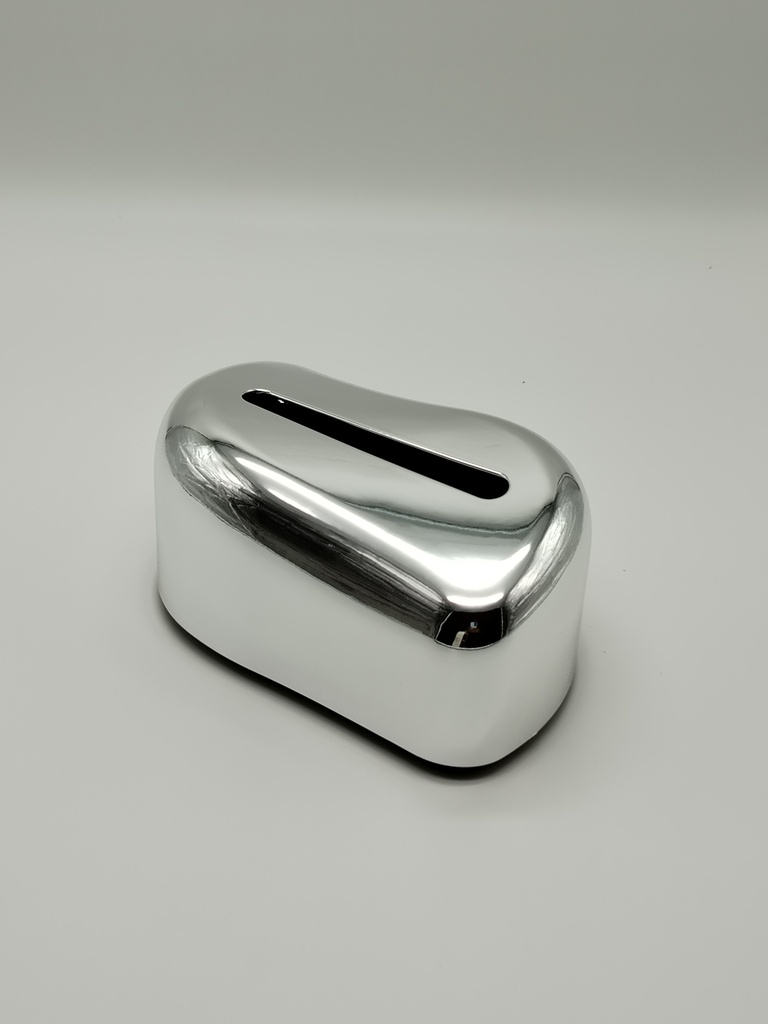 Boite à mouchoir plastique 18*12/9cm couleur or - argent - gris
