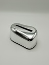 Boite à mouchoir plastique 18*12/9cm couleur or - argent - gris