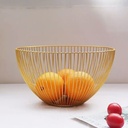 Panier à fruit métal modèle or 25x15 cm 