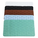 Tapis de bain 68x37 cm Mix couleur blanc / bleu / noir / marron / vert