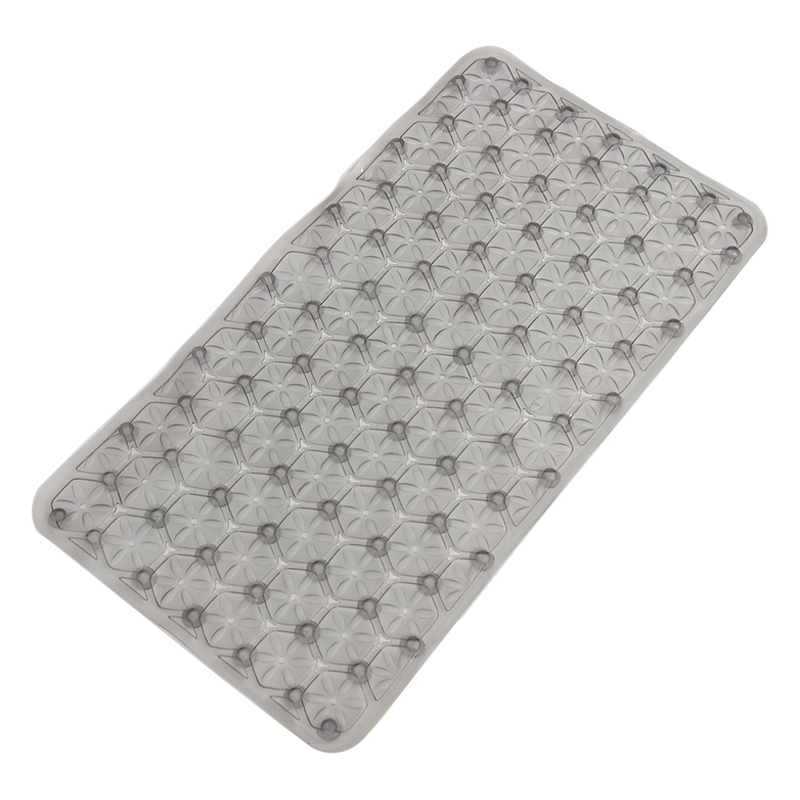 Tapis de bain 68x37 cm Mix couleur rose / bleu / vert / gris