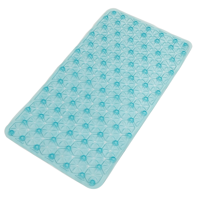 Tapis de bain 68x37 cm Mix couleur rose / bleu / vert / gris